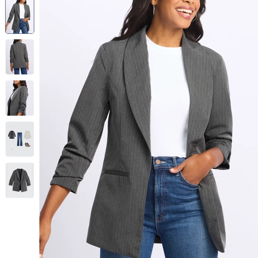 🌹Nice lightweight rouched sleeved blazer🌹